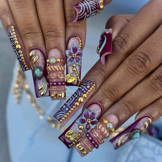 BURGUNDY LUXE CHARM